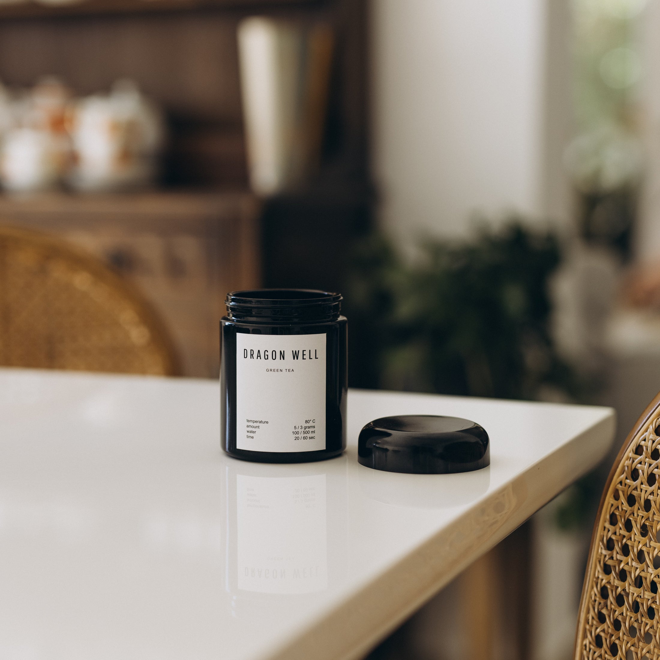 The jar in an everyday kitchen