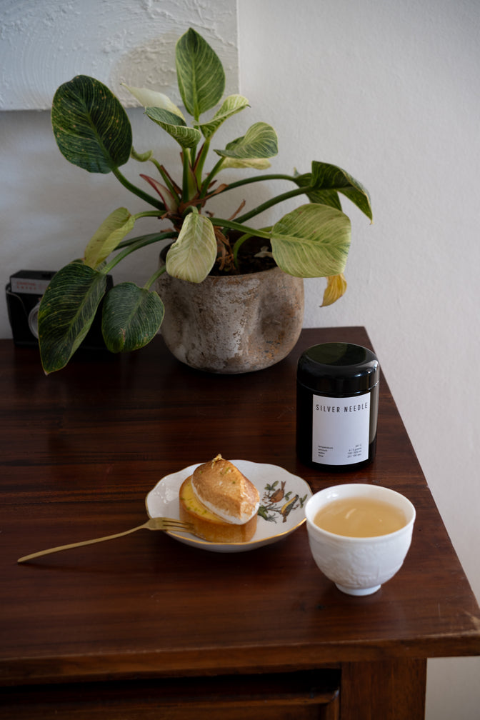 White Porcelain Relief Teacup in a home setting.