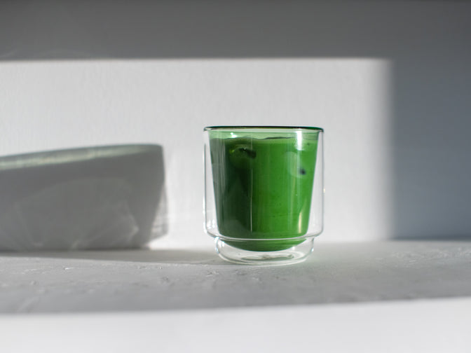 Double-Walled Matcha Cup in a home setting.